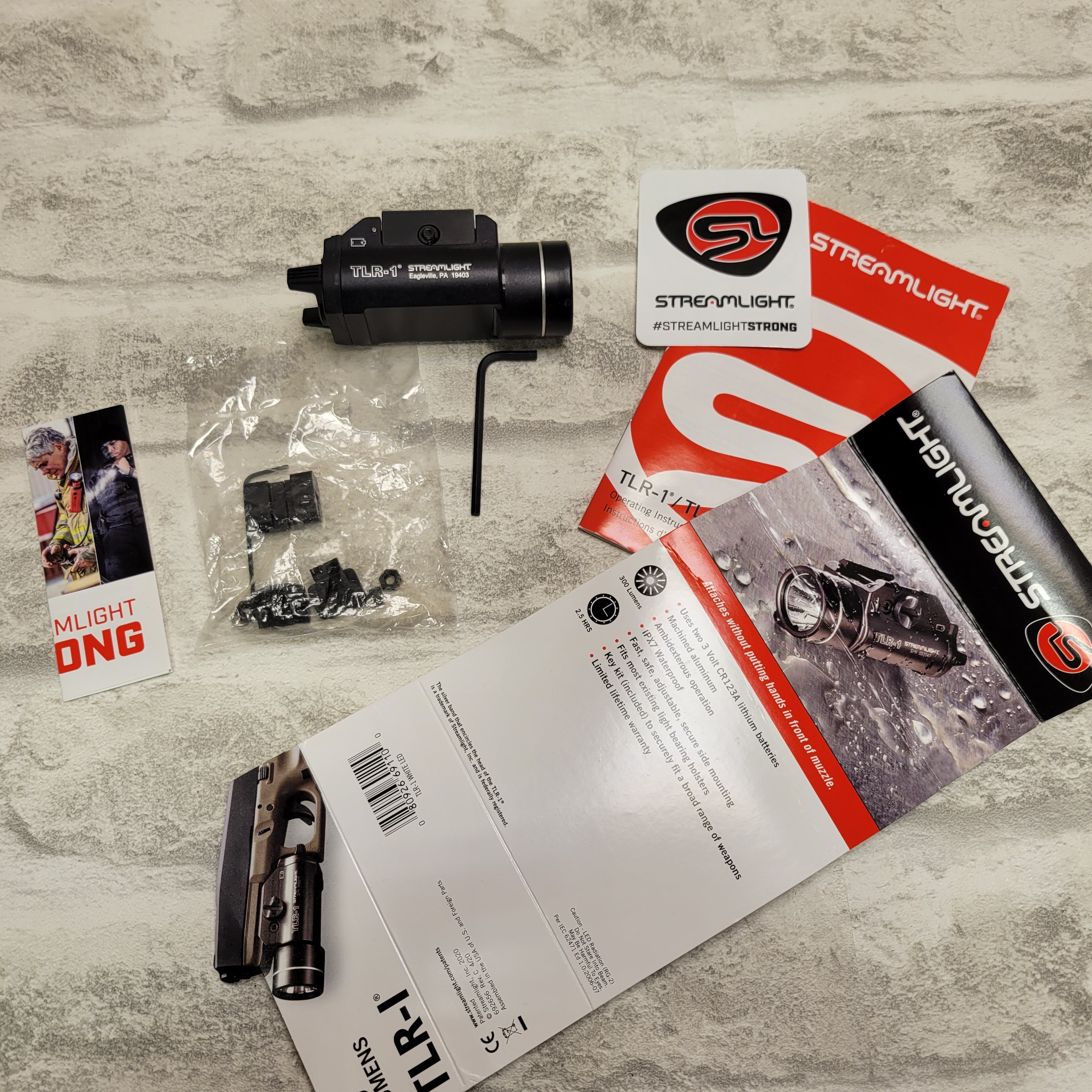 Streamlight 69110 TLR-1 300 Lumen Weapon Mount Tactical Flashlight Light,Black (7610747289838)